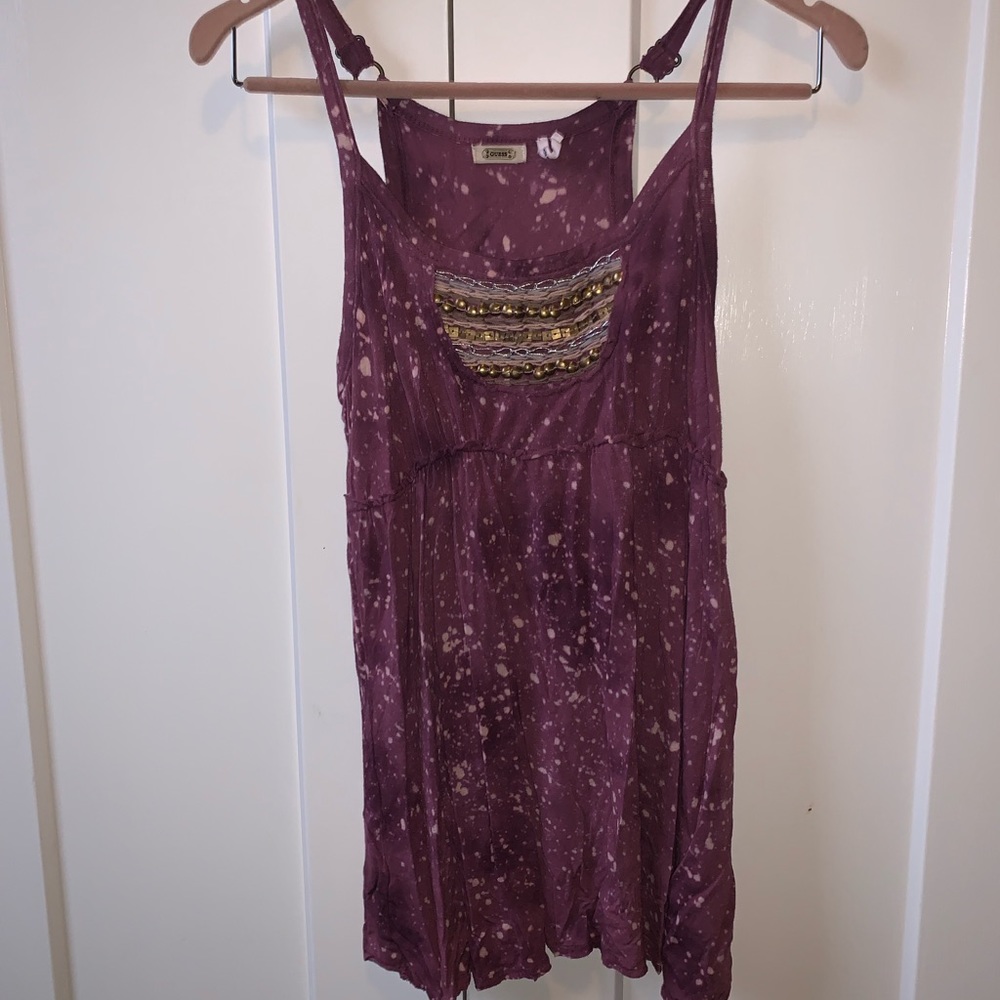 Guess Peekaboo back Embellished Tank S